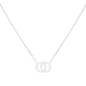 Collana placcato oro a cerchio doppio con collana moda 16 \ "+ 2 \" pollici - Product Image 1