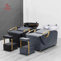 Lit de massage thaïlandais électrique moderne, lavabo de salon, bol à shampooing, lit et chaise