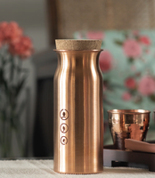 100% bouteille d'eau en cuivre massif fabriquée à la main 1000ml Style classique en métal pour la maison bureau hôtel salle de sport activités de plein air pour les cadeaux