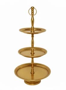 Luxury Gold Metal <b>3</b> <b>Tier</b> <b>Cake</b> <b>Stand</b> Round Cupcake Display Tower for Wedding Party Event Elegant Decorative Three Layer Modern - Product Image 3