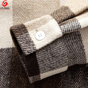 Chemises en flanelle pour hommes au design personnalisé, de haute qualité, en laine/polyester, légères, respirantes, à séchage rapide, grande taille - Product Image 4