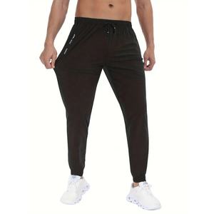 Pantalones Deportivos Ligeros de Poliéster/Algodón con Cordón, Elásticos, para Hombre, con Logotipo Personalizado, Casuales, Simples, al por Mayor, Ropa Deportiva para Gimnasio - Product Image 5