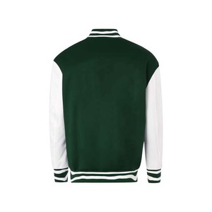 Meilleures ventes High Street Gents Varsity Jackets Vestes de baseball d'hiver décontractées et confortables Tissu en laine légère teint en plaine - Product Image 3