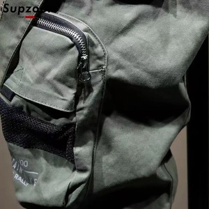 กางเกงทำงานผู้ชายแบบใหม่ สไตล์ทหาร สำหรับกิจกรรมกลางแจ้ง กางเกงคาร์โก้ผ้าแคนวาส น้ำหนักเบา กันน้ำ มีหลายกระเป๋า เหมาะสำหรับการเดินป่าในฤดูหนาว - Product Image 4