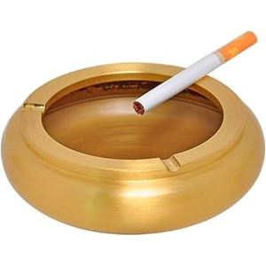 Cenicero Cuadrado de Latón Macizo de Diseño Vintage, Hecho a Mano con Grabado Floral, Decorativo de Metal para el Hogar u Oficina, Porta Cigarros y Cigarrillos - Product Image 4