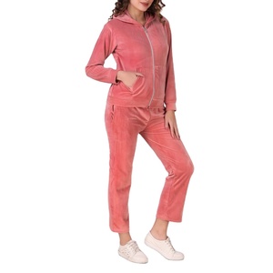 Survêtements en velours pour femmes Respirant Oem Personnalisable Vente en gros Personnalisé Sports Jogging Pakistanais Vêtements Casual Suit 2026 - Product Image 1