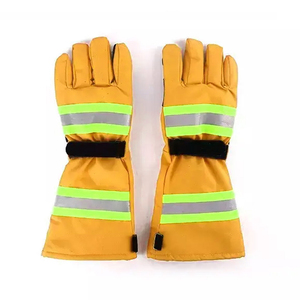 ถุงมือเชื่อมหนังวัวแยกถุงมือหนังทนความร้อนถุงมือหนังป้องกันมือออกแบบโลโก้ได้ตามต้องการ - Product Image 6