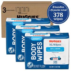 Lingettes Huggies Extra Large non parfumées, 3 paquets à ouverture facile, 126 lingettes - Product Image 3