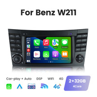 Mekede Android Auto Autoradio 7 pouces Lecteur WiFi BT GPS Carte 4G LTE pour Benz W211 avec CD DVD
