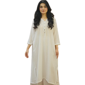 Ensemble Kurta Pyjama pour femmes en Georgette longue et élégante, de haute qualité, pour les fêtes, design ethnique moderne, embellissements élégants - Product Image 1