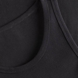 Logo personnalisé coton hommes côtelé débardeurs serré tricoté doux entraînement débardeur avec conception personnalisée impression hauts pour garçons - Product Image 6