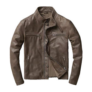 การออกแบบที่กําหนดเองขายส่งคุณภาพสูงแจ็คเก็ตหนังแฟชั่นที่กําหนดเองแจ็คเก็ตหนังผู้ชาย - Product Image 3