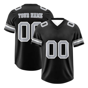 Service OEM Uniforme de football américain vierge personnalisé vêtements de rue chemise de sport unisexe 100% maillot de football respirant en maille de polyester - Product Image 1