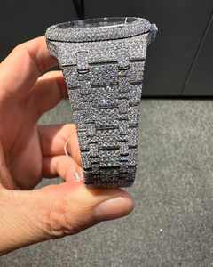 Reloj VVS Moissanite Iced Out con banda de silicona, reloj de pulsera de diamantes de lujo para hombre, joyería de Hip Hop - Product Image 4