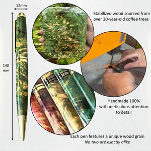 Business School Personalized Resin <b>Pen</b> Promotional Stabilied Wood Ballpoint <b>Pen</b> with Custom Logo Printed - Product Image 5