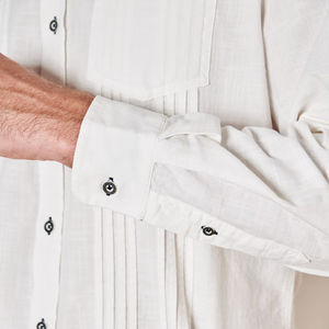 Chemise à col rabattu 2025 à manches longues, style bavarois allemand pour l'Oktoberfest, en coton, avec doublure intérieure, service OEM - Product Image 5