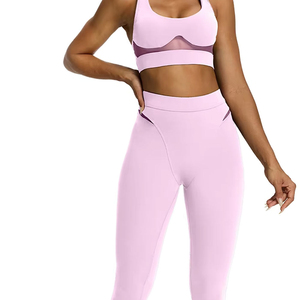 Ensemble de yoga pour femmes personnalisé, best-seller, uni, respirant, 2 pièces, spandex/nylon, qualité supérieure, fabrication sur mesure, vente en gros d'ensembles de yoga pour femmes - Product Image 4