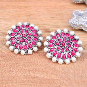 Pendientes de Perlas Rojas Design4 - Product Image 1