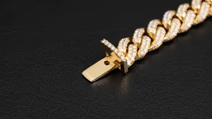 Luxe fait à la main Cubain Lien Chaîne Diamant Bracelet Réel Solide 10k VVS Diamant Bijoux Chaîne Cubaine Or Diamant Tennis Bracelets - Product Image 4