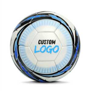 Balón de fútbol con logotipo personalizado, tamaño 5, 32 paneles de cuero PU, resistente al agua, vejiga de butilo duradera, fútbol de partido con unión térmica - Product Image 1
