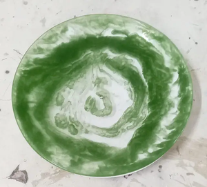 Bol à salade en résine de style antique, bol à salade en résine écologique, fait à la main dans l'État de l'Uttar Pradesh, marque d'artisanat de compétences pour les mariages - Product Image 3