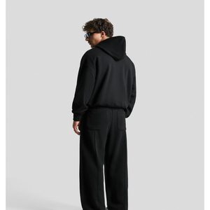 Pantalon de jogging ample pour homme en coton molletonné, coupe droite, léger, style streetwear - Product Image 4