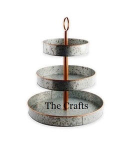 Classic Design Galvanized <b>Cake</b> <b>Server</b> With Glass Lid Customized Size And Shape <b>Cake</b> <b>Server</b> At Reasonable Price - Product Image 4