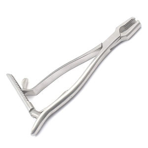 Pinzas de sujeción ósea profesionales de fabricación manual, curvadas, de alta calidad, de acero inoxidable japonés 410, instrumentos quirúrgicos con certificación CE - Product Image 1