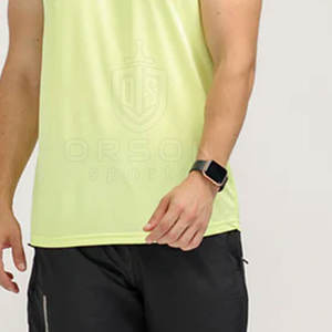 Vente directe d'usine, débardeur décontracté pour hommes grande taille, été, 100% coton, respirant, séchage rapide, col rond tricoté, ORSON SPORTS - Product Image 6