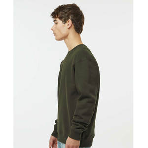 Nouveau design 100% coton pull couleur unie col rond surdimensionné sweats à capuche personnalisés hommes sweat - Product Image 2