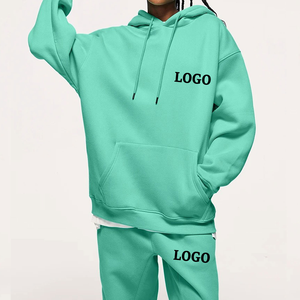 Conjunto de Chándal Personalizado de Fábrica para Mujer, Talla Grande, Unisex, Sudadera Lisa, Personalizable con Bordado, 2 Piezas - Product Image 4