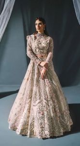 INDIAN---TRENDY HEAVY EMBROIDERY BRIDAL <b>BLOUSE</b> and LEHENGA DRESS Embellished WITH CRYSTAL GLASS BEADS,STONE,DABKA Work @ 2023 - Product Image 2