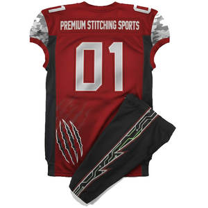 Ensemble d'uniformes de football américain personnalisés par sublimation, maillot et short pour jeunes et adultes, commande en gros pour équipe - Product Image 2