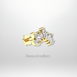 Wholesale Marquise Diamond Stud Earrings Lab Grown Diamond <b>Jewelry</b> <b>Daith</b> Cartilage and Helix <b>Piercing</b> Certified Low MOQ Supplier - Product Image 3