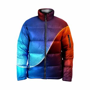 Vestes matelassées pour hommes de haute qualité avec fermeture éclair, imprimées par sublimation sur toute la surface, col montant, veste à bulles surdimensionnée pour l'hiver - Product Image 1