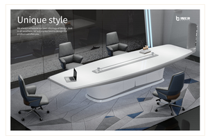 Mesa de Conferencia Moderna para Oficina, Panel de Madera Melamina E1, Patas de Aluminio, Marca ML, Garantía de 3 Años, Venta al por Mayor para Hoteles, Escuelas, Hospitales - Product Image 5