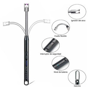 Accendino Elettrico da Cucina Portatile Ricaricabile USB, Design in Metallo Impermeabile - Product Image 4