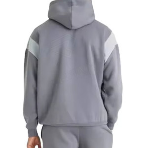 Survêtement surdimensionné à capuche en coton imprimé bouffante survêtement sweatshirts en polaire deux pièces pour hommes ensembles d'hiver - Product Image 4