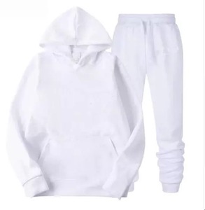 Ensemble deux pièces pour homme, Sweat à capuche, survêtement uni, jogging, survêtement - Product Image 1