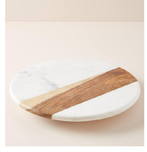 El producto más popular Mármol & Madera Lazy Susan hecho a mano más vendido con mármol de primera calidad Lazy Susan - Product Image 5