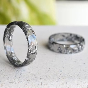 Resin Acrylic Rings Round Shape Handcrafted Love Ring Women Party Jewelry Wholesale Supply for Best Price - Product Image 2