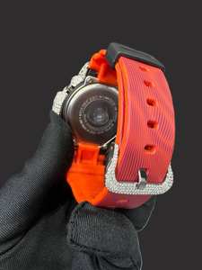 Montre de sport hip-hop pour homme de haute qualité, boîtier en acier inoxydable glacé, cristal saphir, mouvement numérique Miyota, bracelet en caoutchouc, bijoux fins - Product Image 5