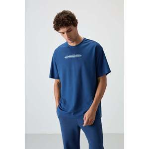 Parliament Men's Oversize Fit Printed T-Shirt 100% Cotton <b>Jersey</b> Thick Textured-88365 - Product Image 6