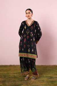 2025 Farshi Dress 2 Piece Suits on Lawn <b>Fabric</b> Formal Wear Cotton Printed with Zippers Lace Button - Product Image 4