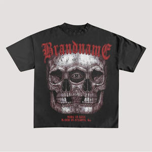 T-shirt décontracté à motif de camouflage 3D pour hommes Nouvelle version 100% coton Long motif solide surdimensionné 300 grammes Poids du tissu - Product Image 4