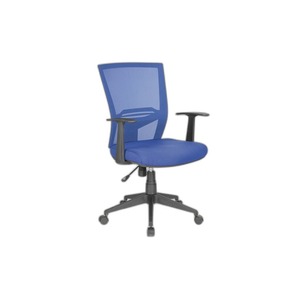 New Orleans Blue Mesh Task Office <b>Chair</b> Adjustable Height Foam Fabric Material for Living Room Iron Steel Plastic Aluminum PU - Product Image 1