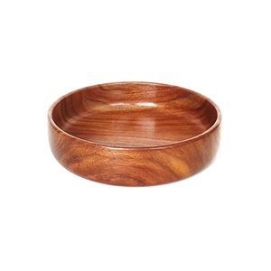 Bol en bois fait à la main naturel grand bol rond en bois pour salade bols à fruits de cuisine pour vaisselle personnalisée fabriqué en inde - Product Image 6