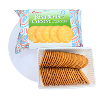 Biscuits ronds fins à la noix de coco OEM ODM en sachet de 180g, approvisionnement direct d'usine