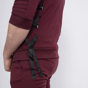 Ensemble de survêtement deux pièces zippé pour homme, personnalisé, haute qualité, léger et sans couture, idéal pour le sport d'automne, grandes tailles disponibles - Product Image 5