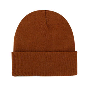 Gorro personalizado teñido liso de invierno de alta calidad 100% algodón gorro de moda gorro cómodo cálido invierno - Product Image 4